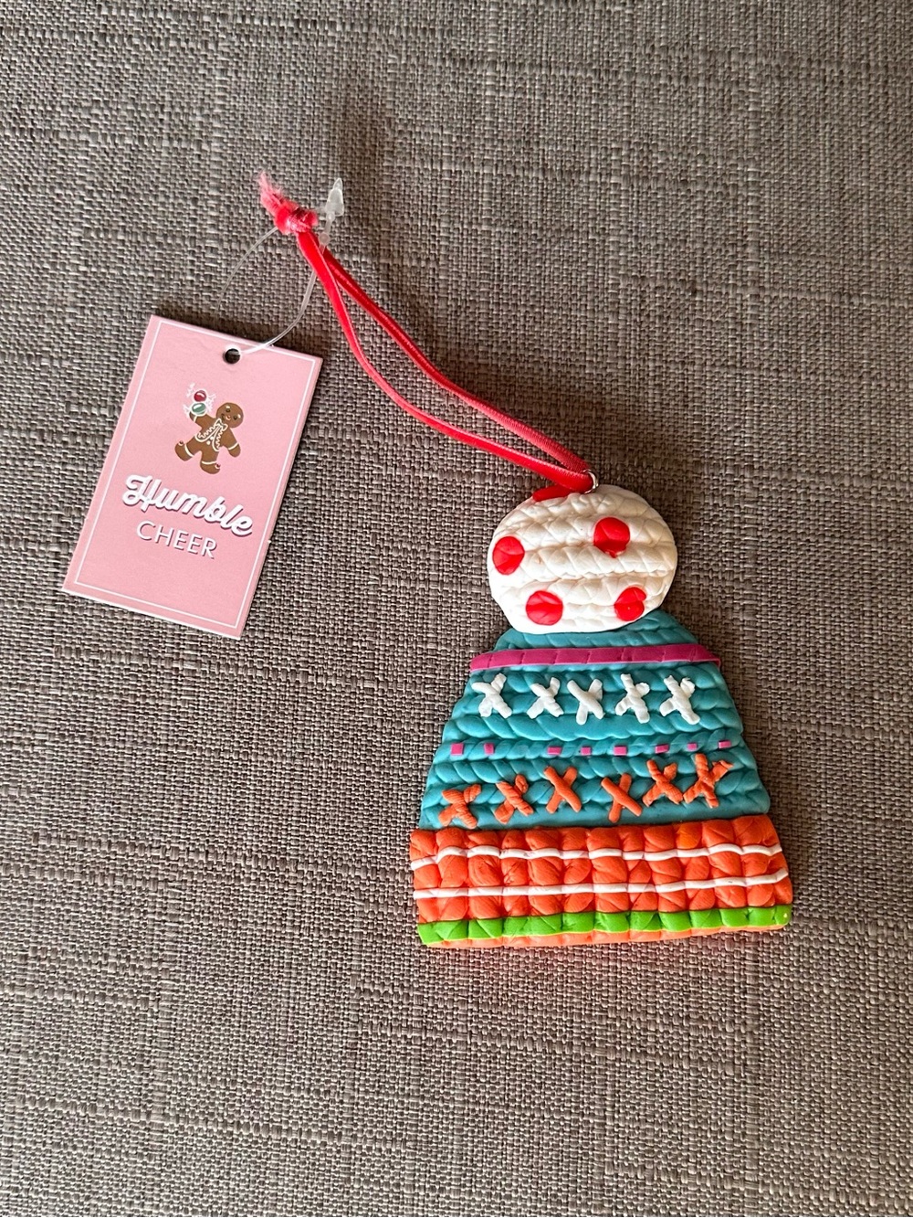 Colorful Knit Hat Christmas Ornament